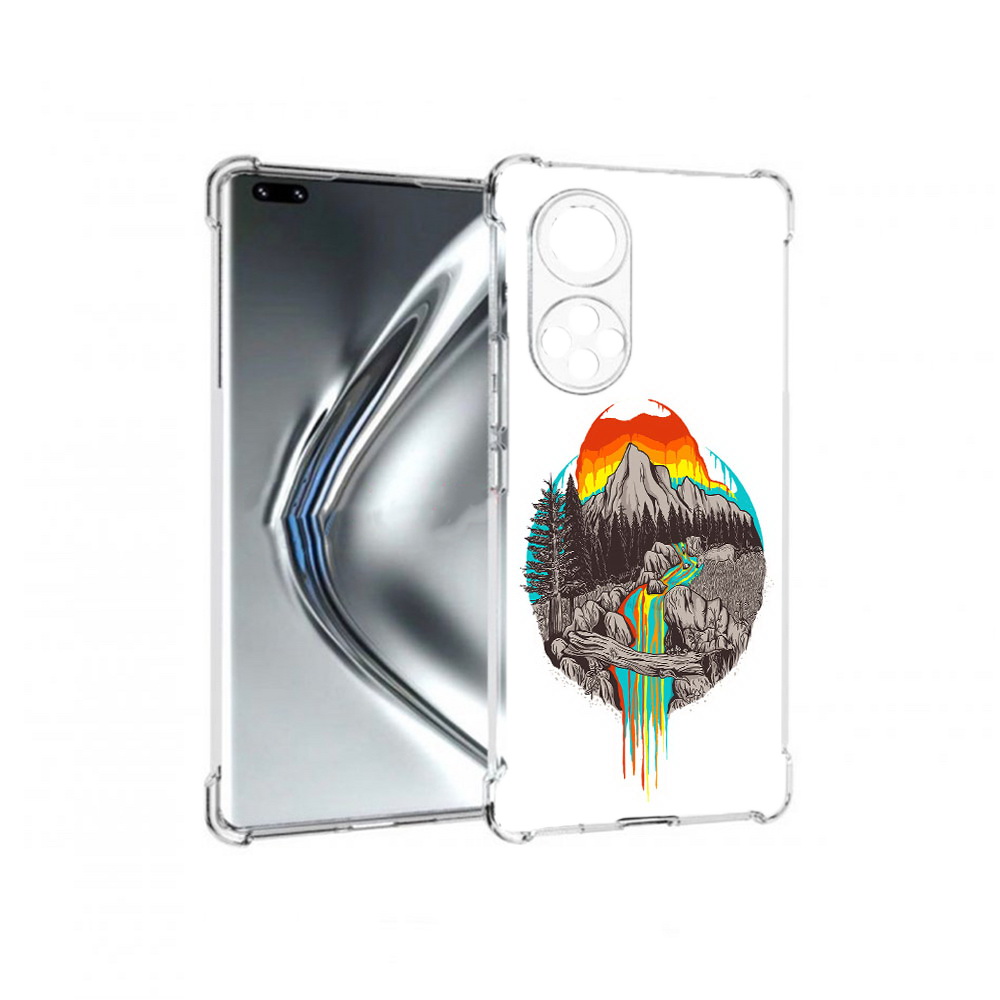 

Чехол MyPads Tocco для Honor 50 Pro Радужный водопад (PT195008.23.144), Прозрачный, Tocco