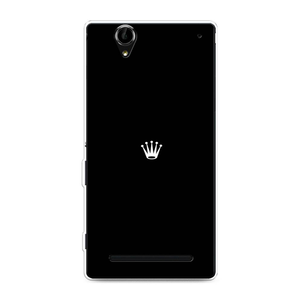 

Чехол Awog на Sony Xperia T2 Ultra "Белая корона на черном фоне", Разноцветный, 50950-7