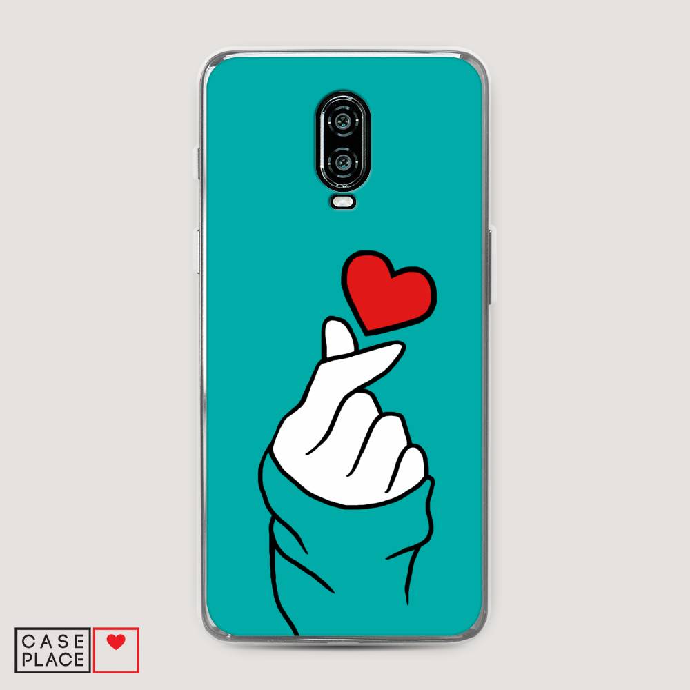 

Чехол Awog на Oneplus 6T / ВанПлас 6T "Маленькое сердечко", Голубой;белый;красный, 150650-7