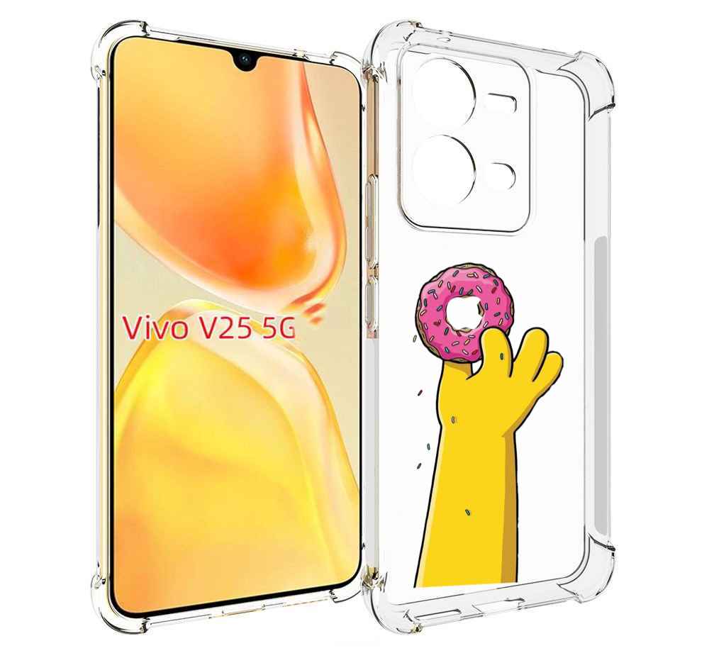 

Чехол MyPads вкусный-пончик для Vivo V25 5G / V25e, Прозрачный, Tocco