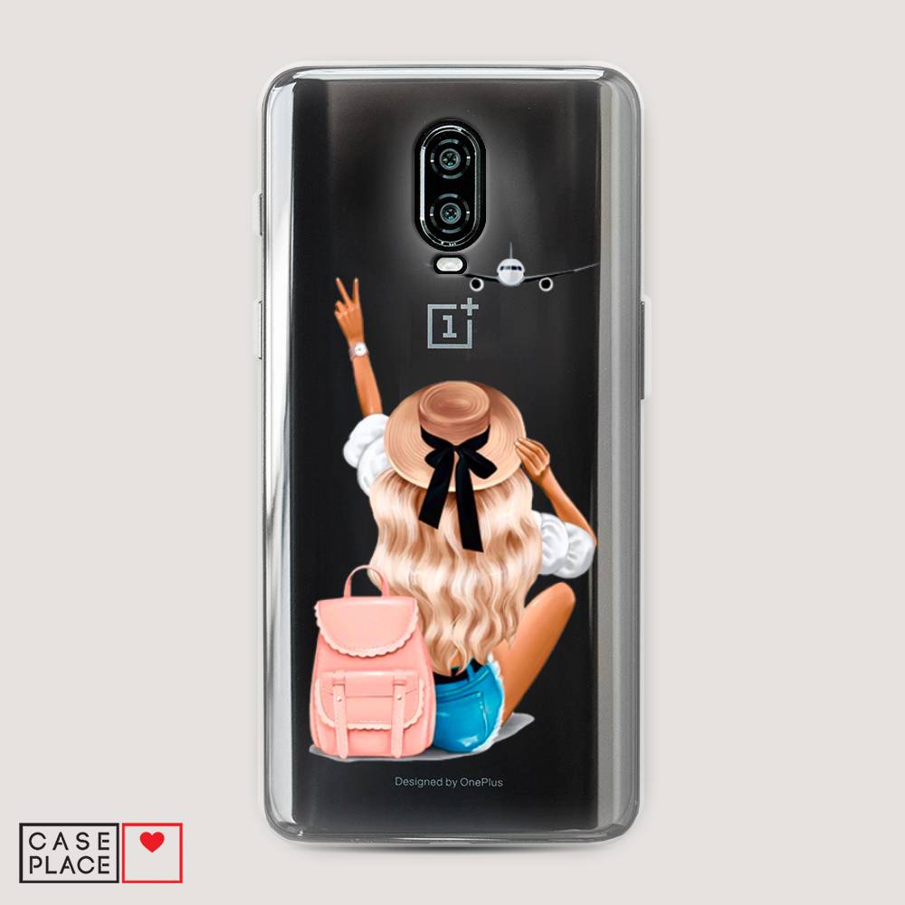 

Чехол Awog на Oneplus 6T / ВанПлас 6T "Автостопом самолетом", Бежевый;розовый;голубой, 150650-7