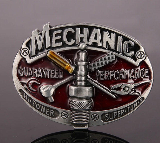 

Пряжка на ремень M&V Байкерская Mechanic металлическая, Разноцветный, MECHANIC
