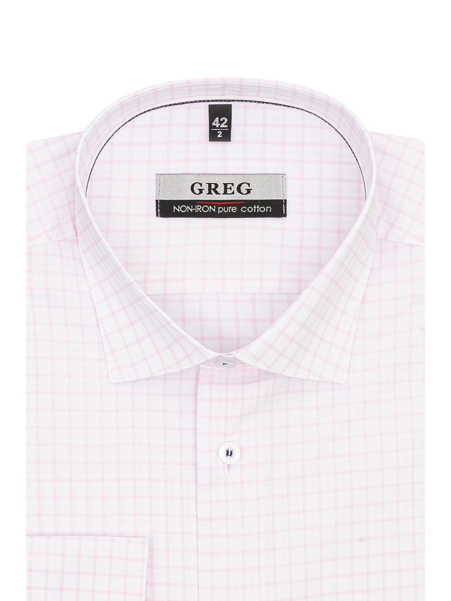 

Рубашка мужская Greg 00-00000232 розовая 40, Розовый, 00-00000232