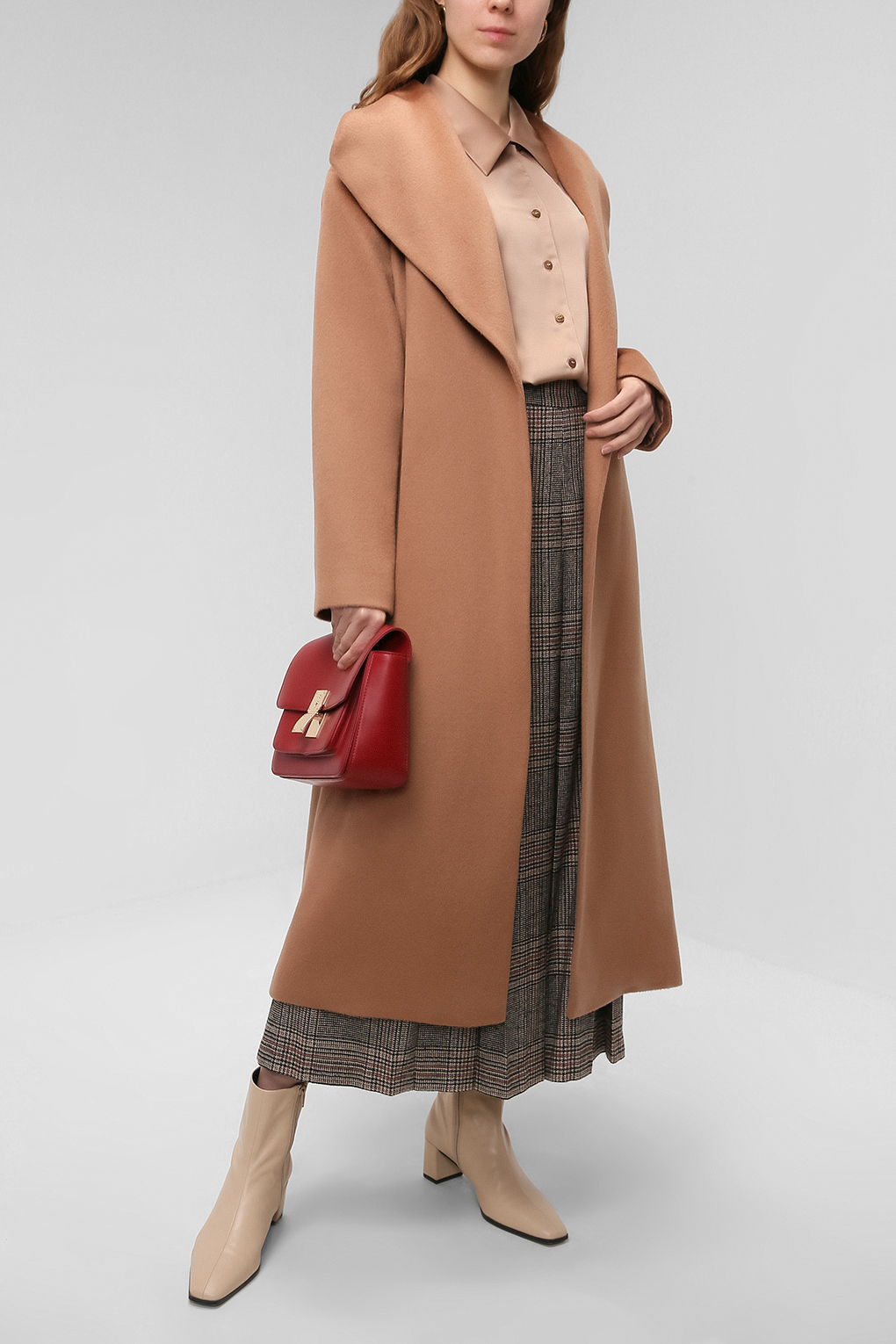 Пальто женское PAOLA RAY PR221-9040 коричневое S