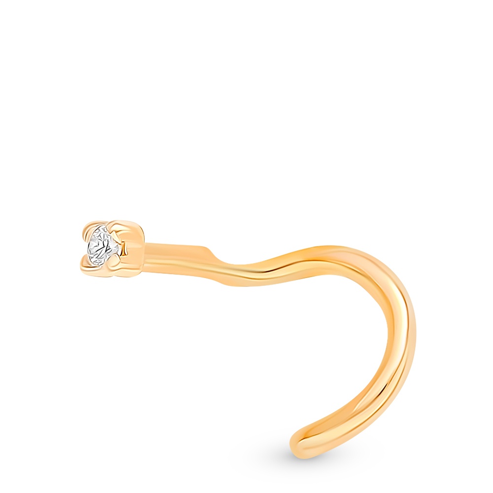 

Пирсинг из золота 585Gold 608000280, фианит, 608000280