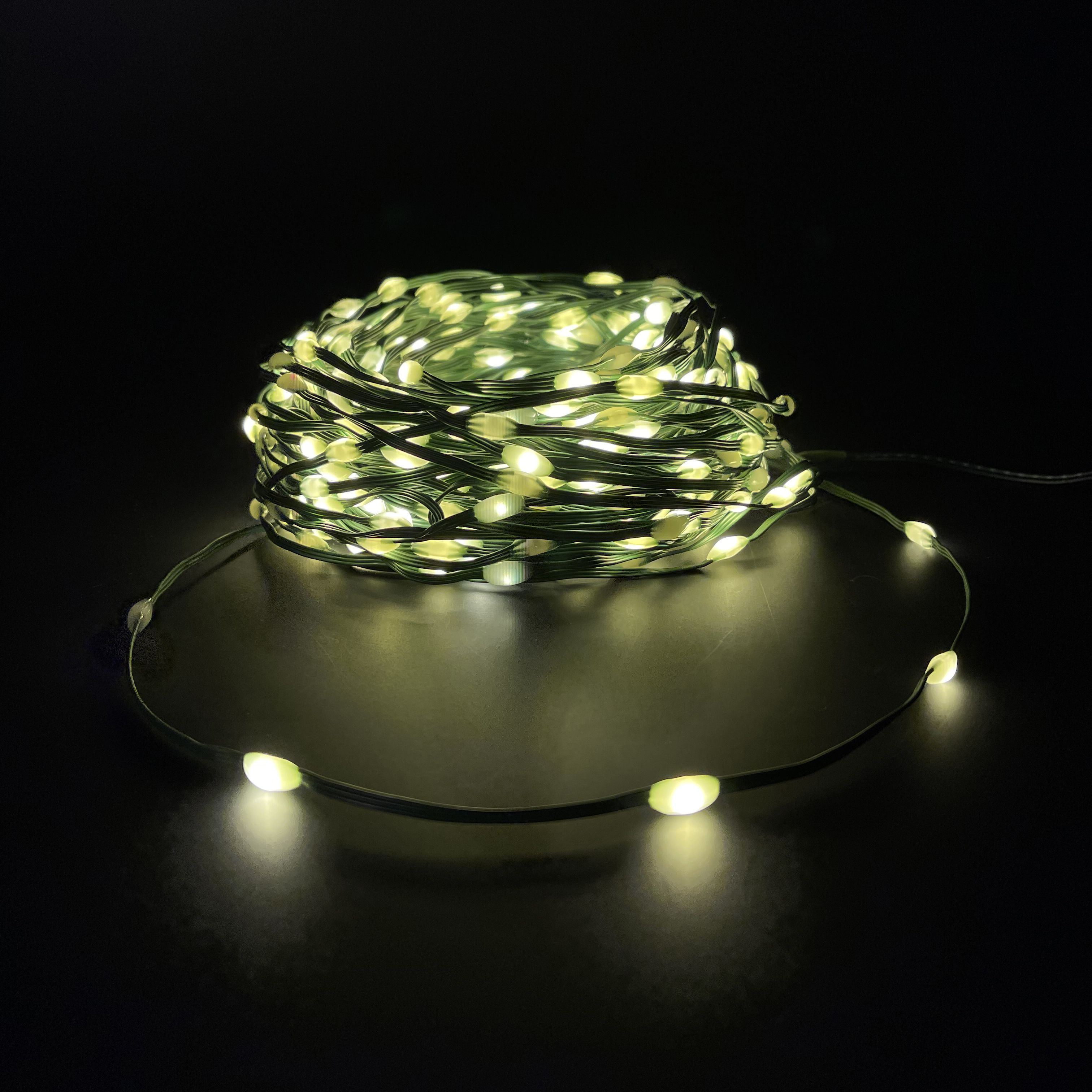 Гирлянда String light капли  белый свет 350 ламп, 8 функций, длина 2625 см