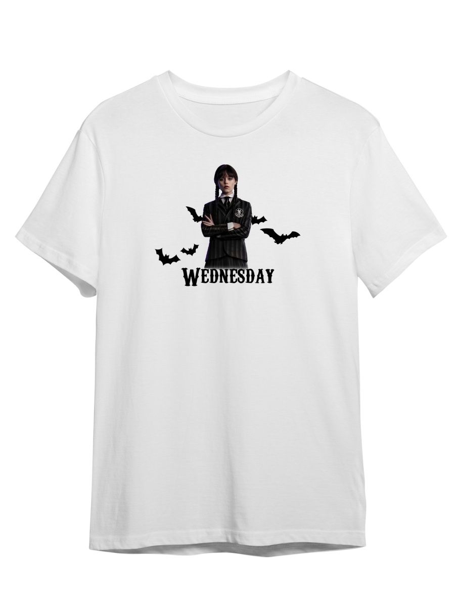 

Футболка унисекс СувенирShop Wednesday/Уэнсдэй/Венсдей 9 белая M, Белый, "Wednesday/Уэнсдэй/Венсдей" 9