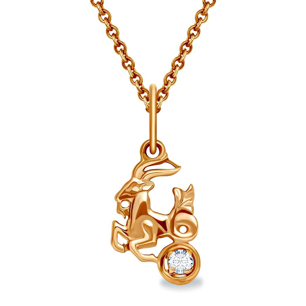 

Подвеска из красного золота 585Gold 603004761, фианит, 603004761