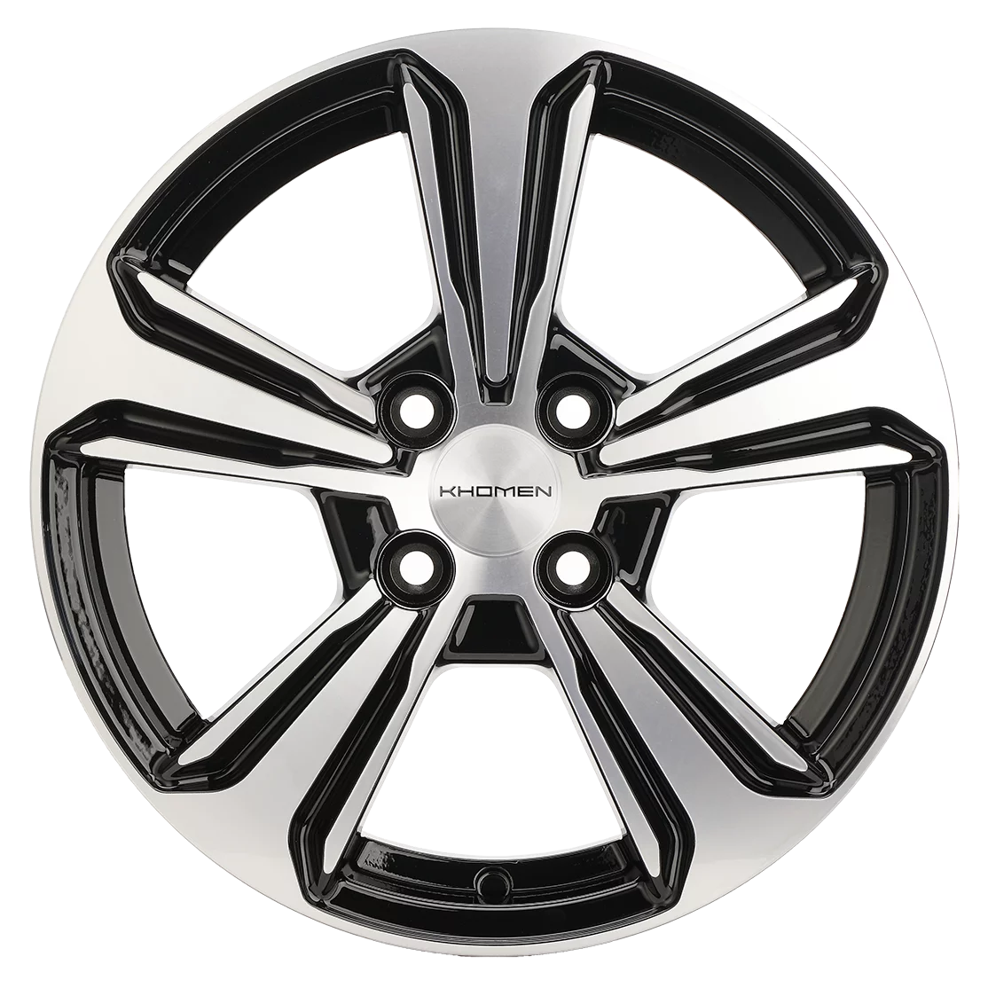 

Диск Khomen Wheels KHW1502 6х15 4x100 ЕТ45 d56,6 BLACK-FP 1шт, Серебристый;черный, KHW1502