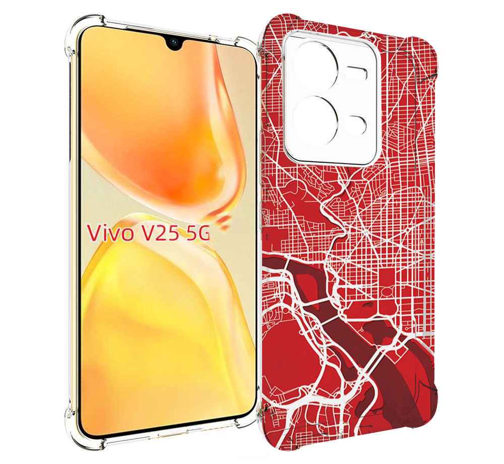 

Чехол MyPads векторная-карта для Vivo V25 5G / V25e, Прозрачный, Tocco
