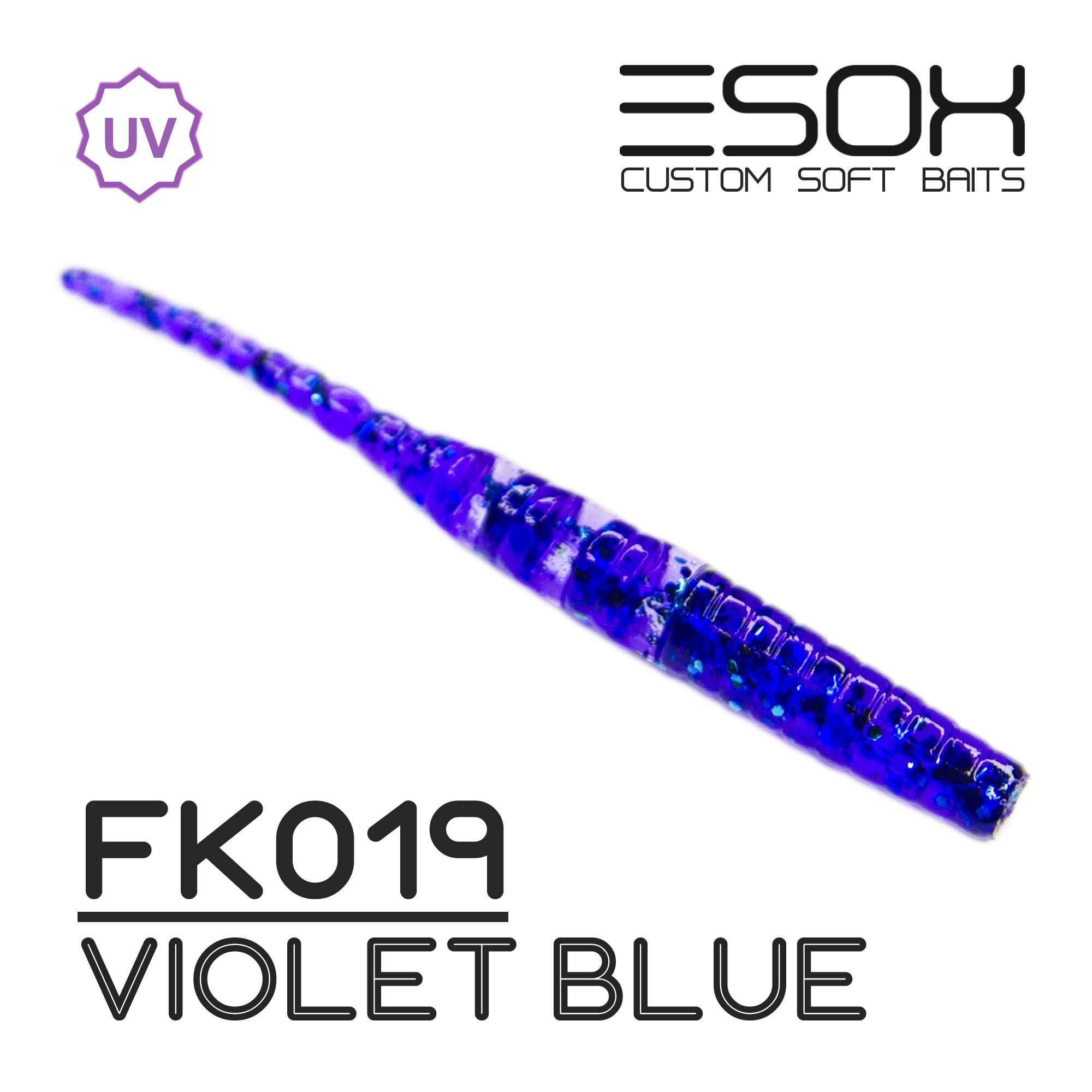 

Силиконовая приманка Esox Ivastick 50 мм цвет FK019 Violet Blue 10 шт, Ivastick