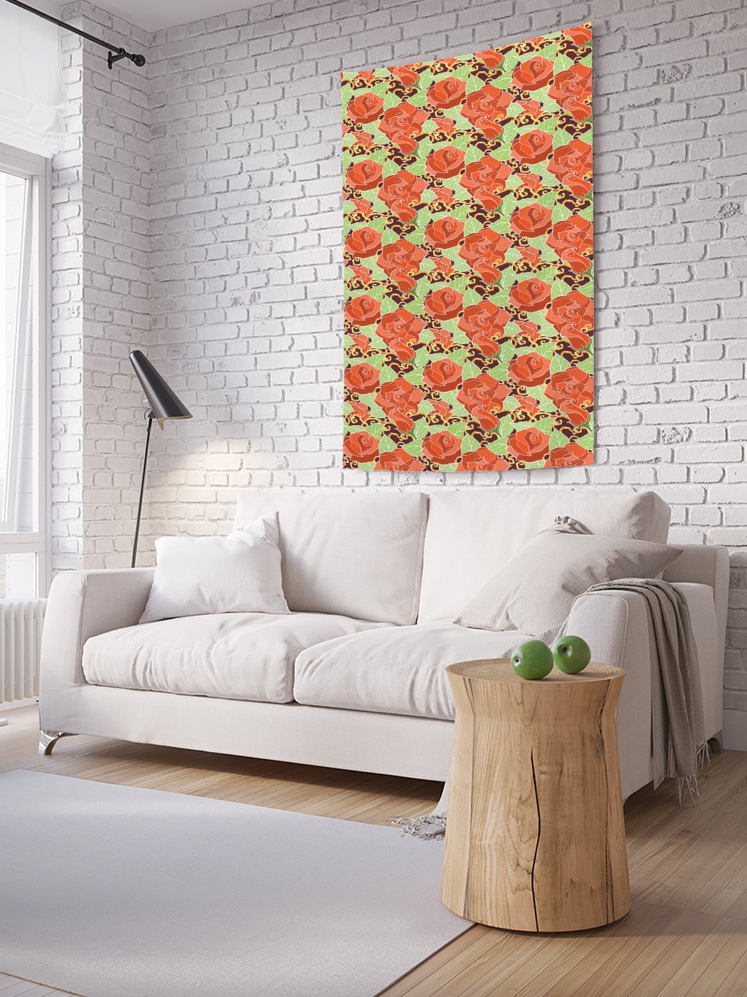 

Вертикальное фотопанно на стену JoyArty Векторный розарий 150x200 см, Векторный розарий