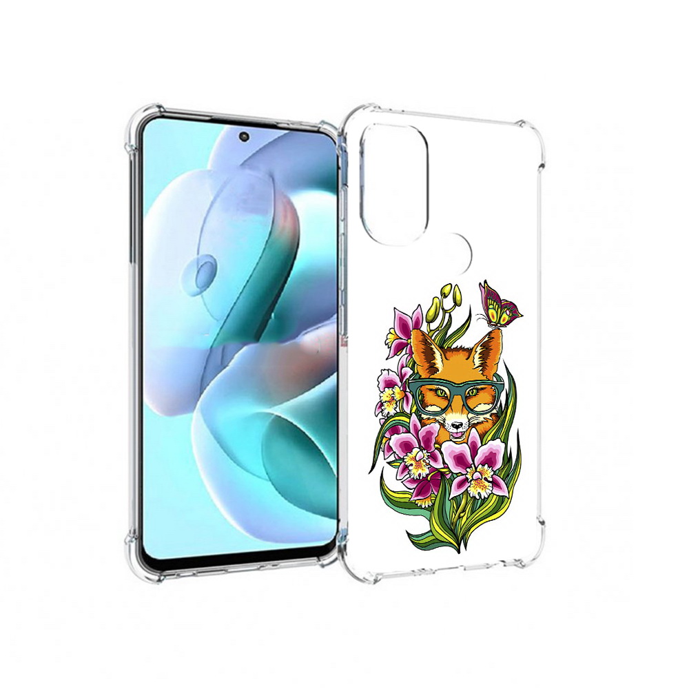 

Чехол MyPads Tocco для Motorola Moto G71 Лиса в цветах (PT227080.353.108), Прозрачный, Tocco