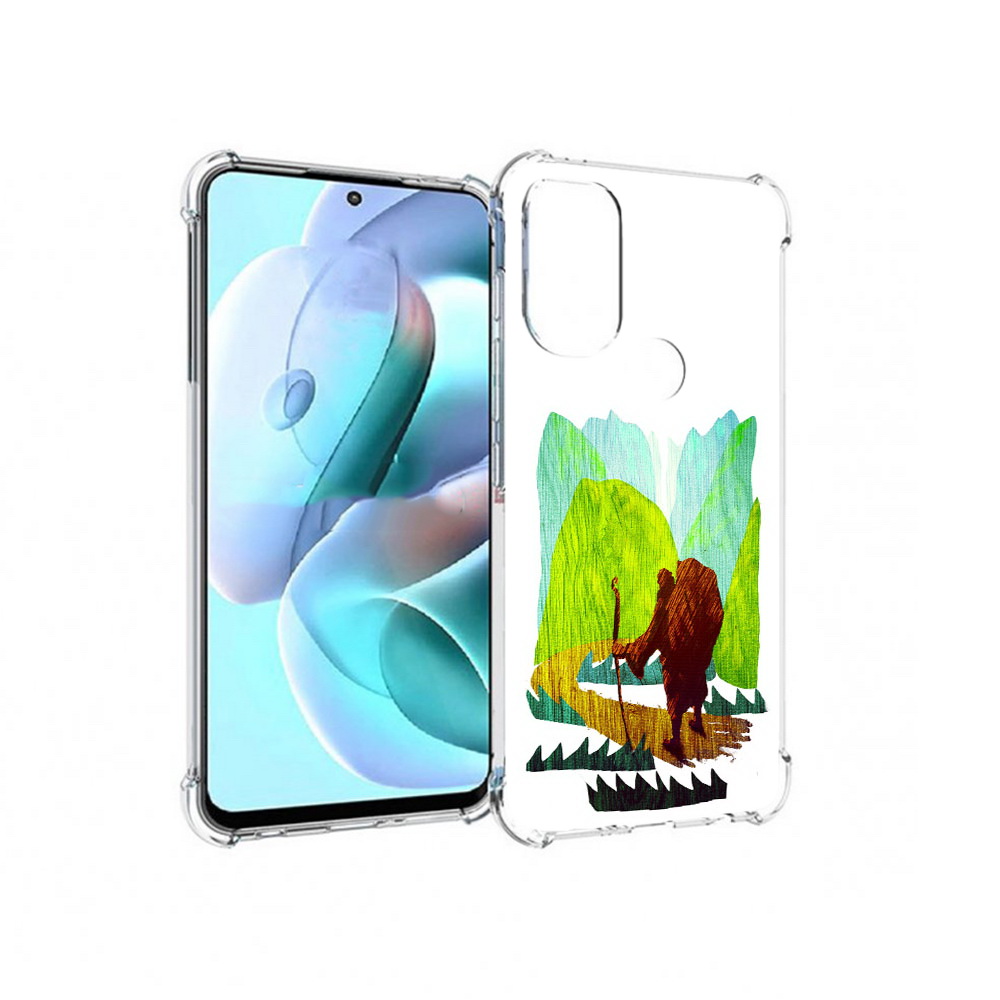 

Чехол MyPads Tocco для Motorola Moto G71 Лесная тропа (PT227080.353.106), Прозрачный, Tocco