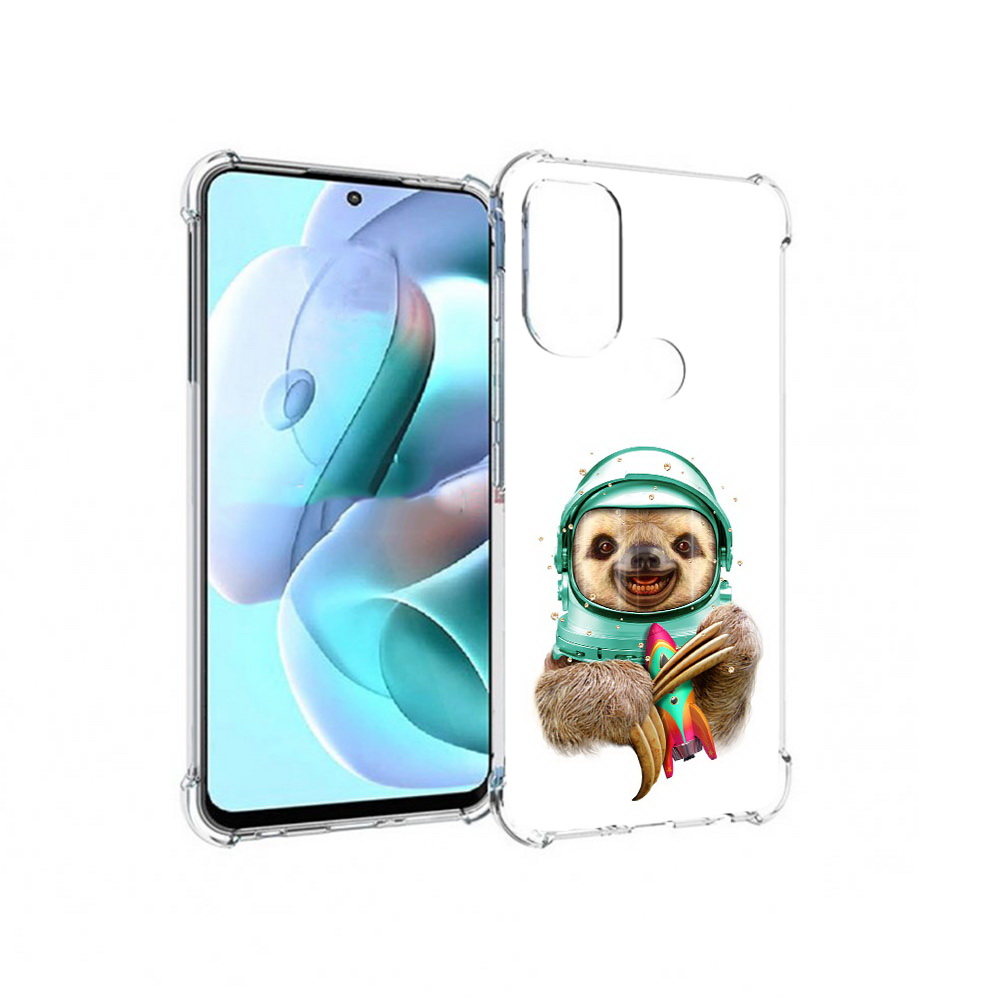 

Чехол MyPads Tocco для Motorola Moto G71 Ленивец астронавт (PT227080.353.104), Прозрачный, Tocco