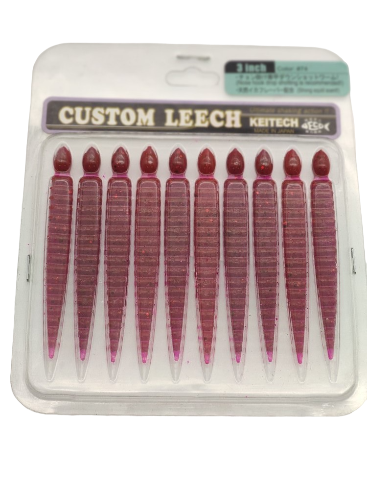 

Силикон Keitech Custom Leech З" цв.74 уп.10шт, Красный, 00-00029759