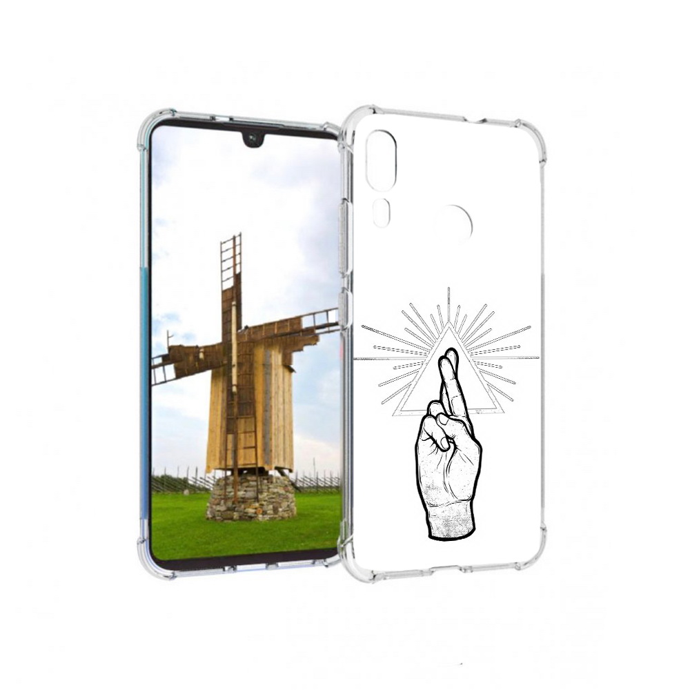 

Чехол MyPads Tocco для Motorola Moto E6 Plus черно белая рука (PT150579.352.681), Прозрачный, Tocco