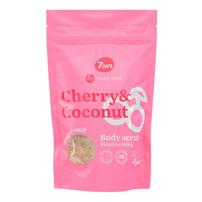 фото Скраб для тела 7 days cherry & coconut сахарно-солевой увлажняющий 250 г 7days