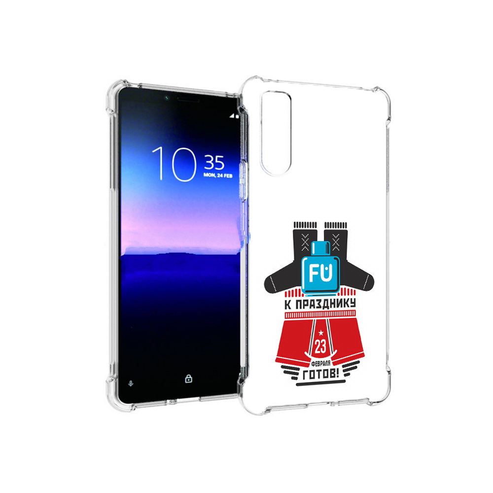 

Чехол MyPads Tocco для Sony Xperia 10 II 23 февраля подарки к празднику (PT158941.227.13), Прозрачный, Tocco