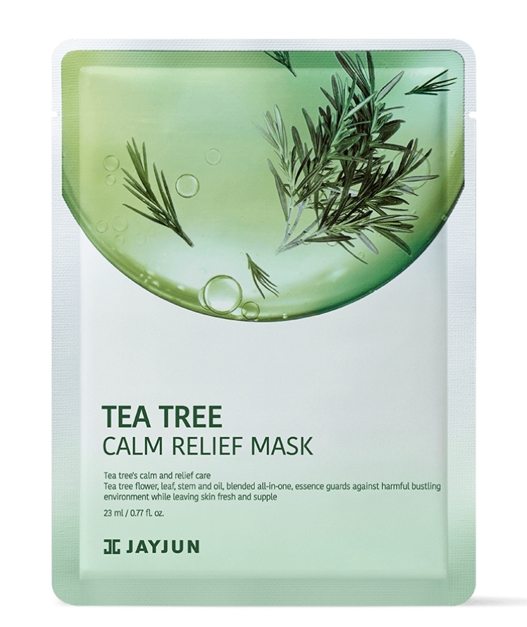 фото Маска для лица jayjun tea tree calm relief успокаивающая тканевая 29 г