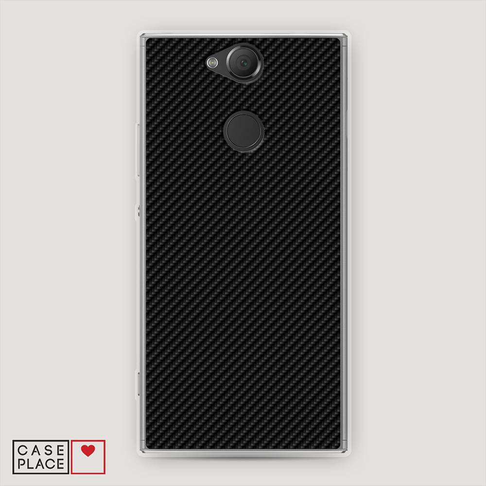 фото Чехол awog "черный карбон" для sony xperia xa2