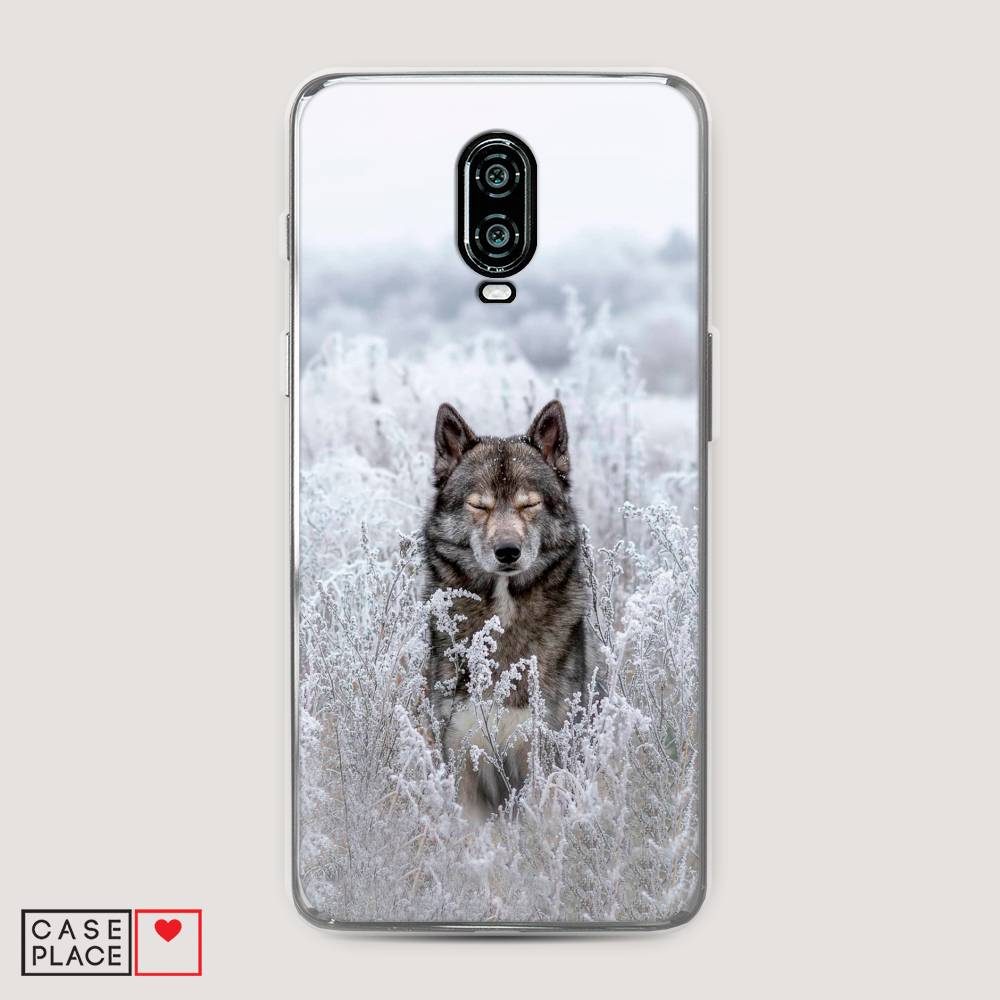 

Чехол Awog на Oneplus 6T / ВанПлас 6T "Волк в поле", Белый;черный, 150650-1