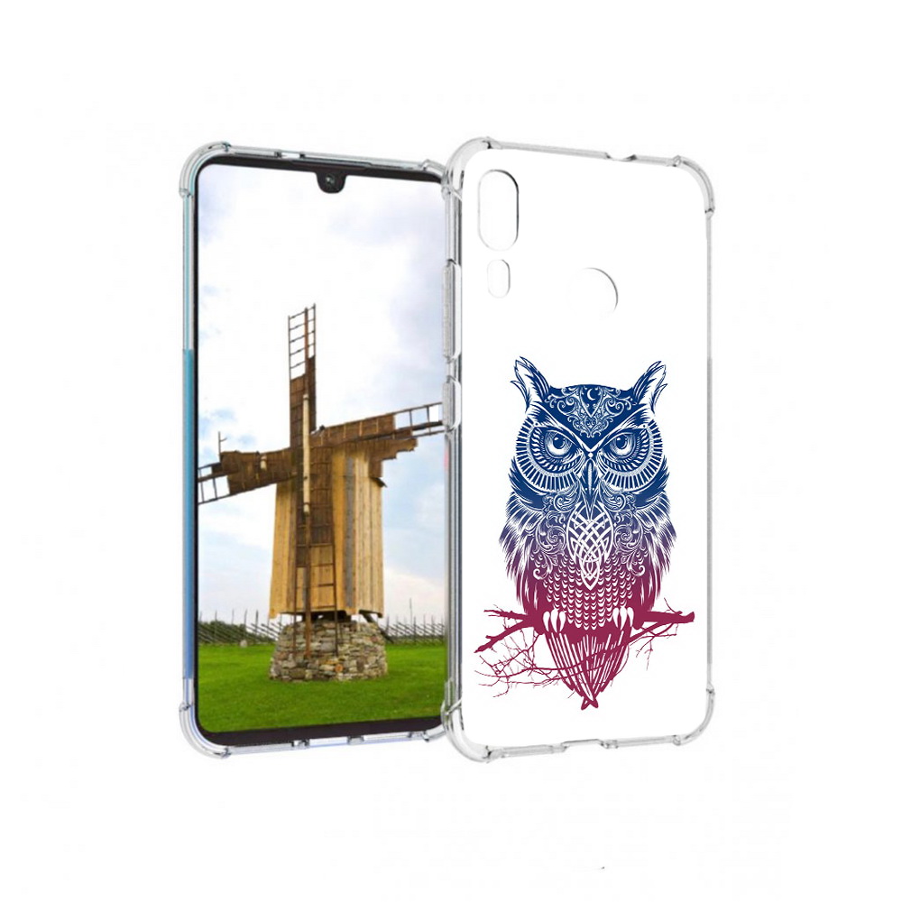 

Чехол MyPads Tocco для Motorola Moto E6 Plus хиппи сова (PT150579.352.664), Прозрачный, Tocco