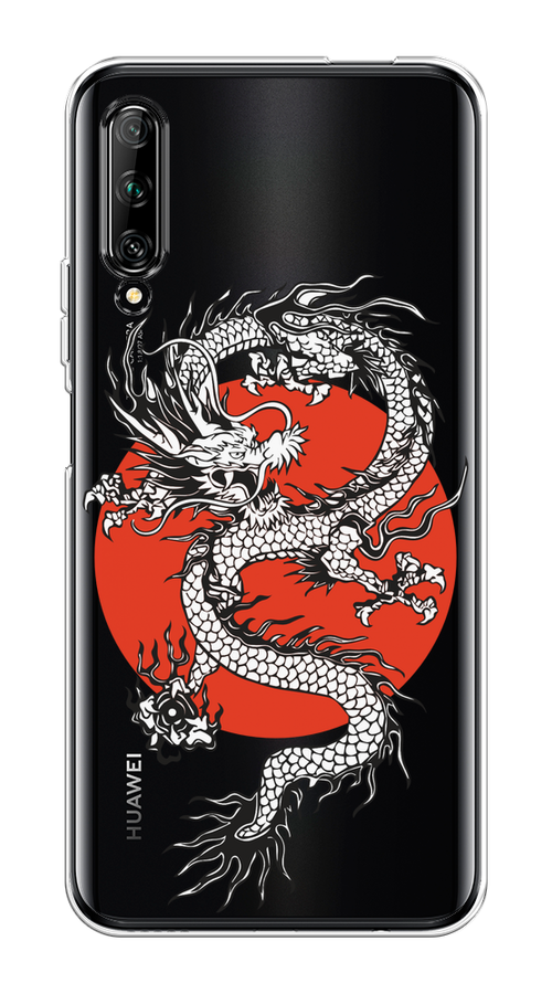 

Чехол на Huawei Y9s "Восходящий дракон", Белый;черный;красный, 611150-1
