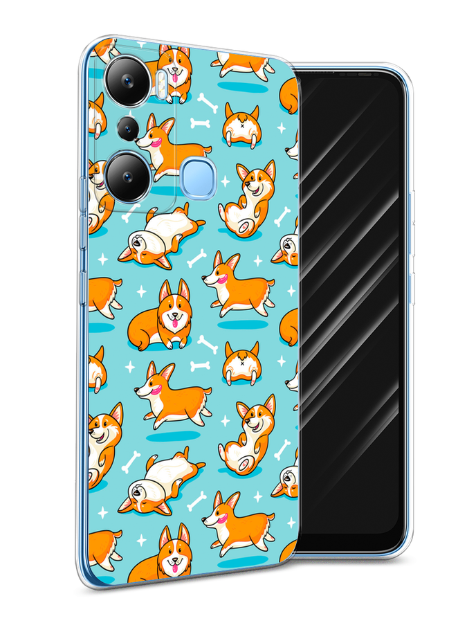 

Чехол Awog на Infinix HOT 20i "Веселые корги", Коричневый, 3102950-2