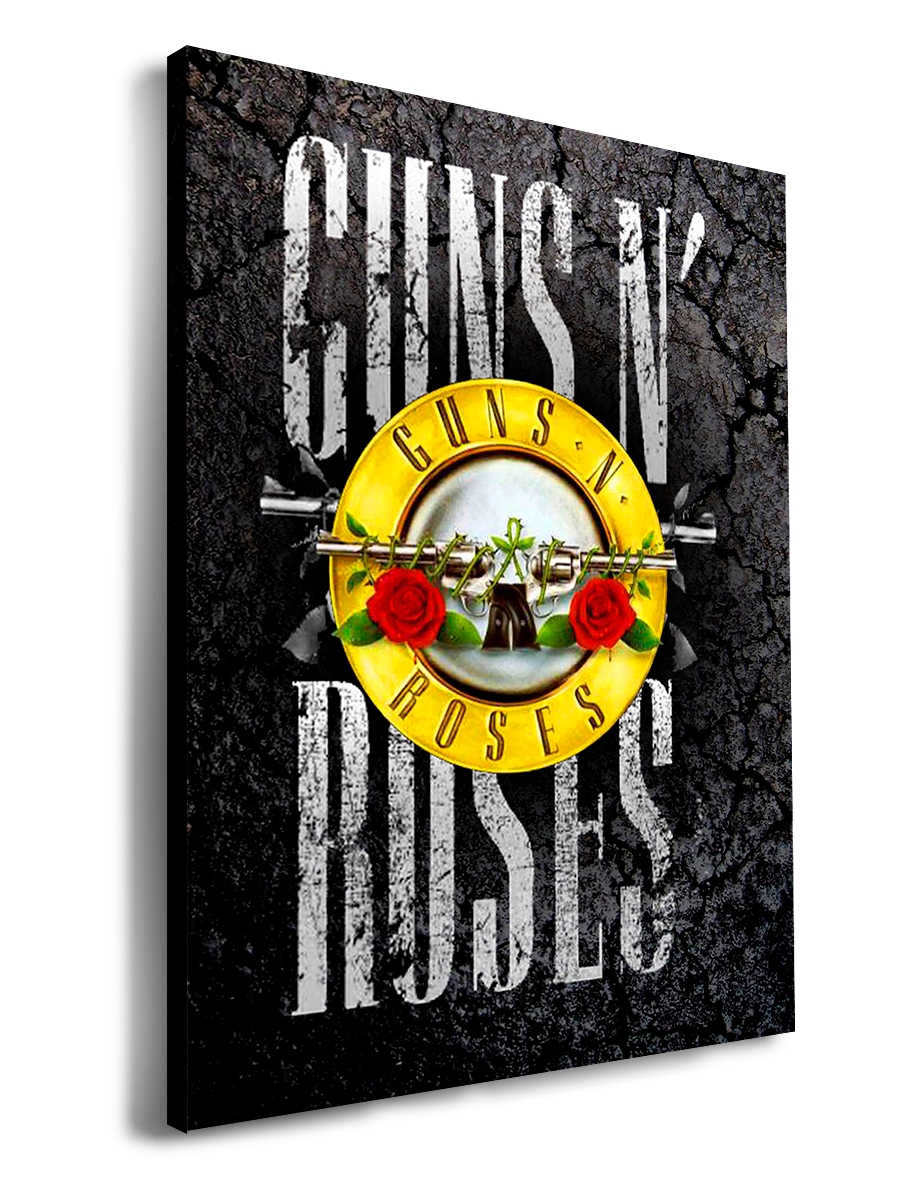 

Картина DRABS 50x30 см на холсте Guns n Roses эмблема желтая