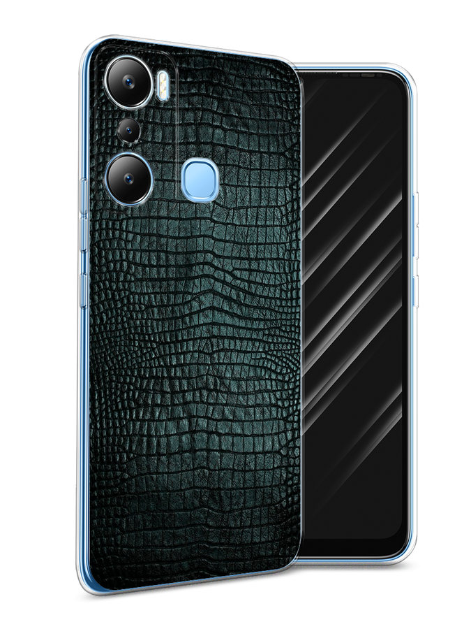 

Чехол Awog на Infinix HOT 20i "Черная змея", Черный;серый;голубой, 3102950-3