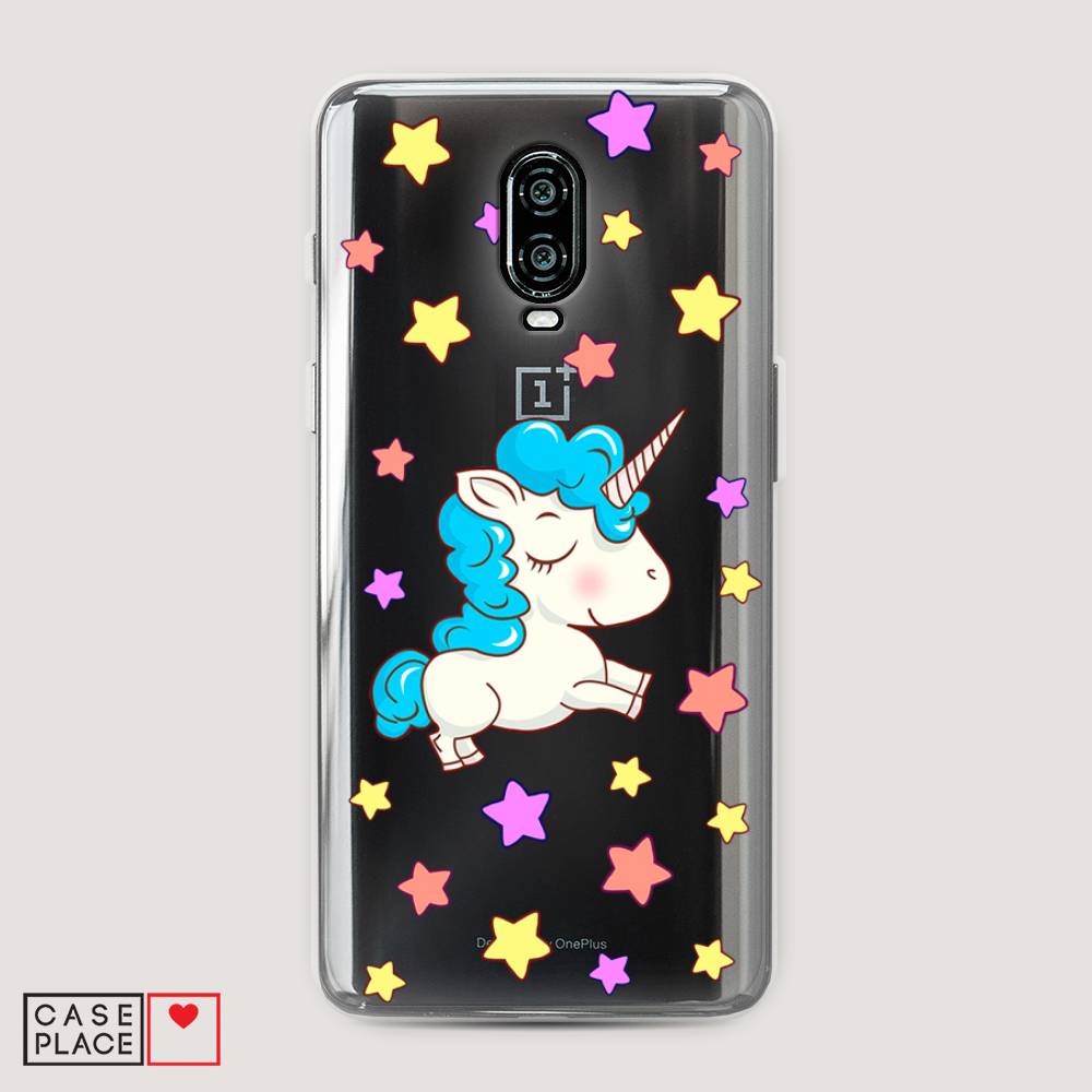 

Чехол Awog на Oneplus 6T / ВанПлас 6T "Звездный единорог", Белый;голубой;розовый, 150650-2