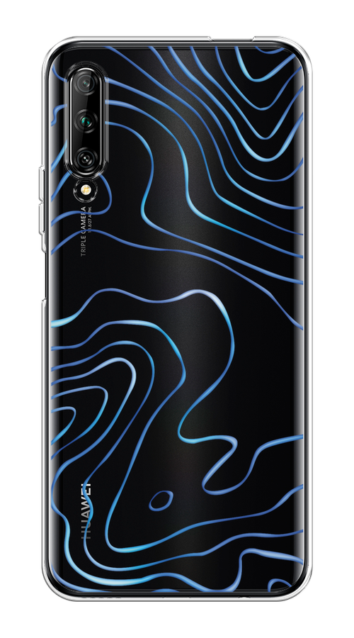 

Чехол на Huawei Y9s "Blue lines", Прозрачный;синий, 611150-1