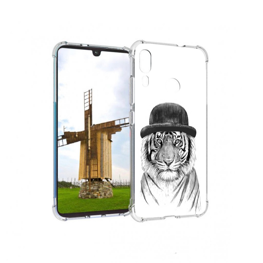 

Чехол MyPads Tocco для Motorola Moto E6 Plus тигр британец (PT150579.352.641), Прозрачный, Tocco