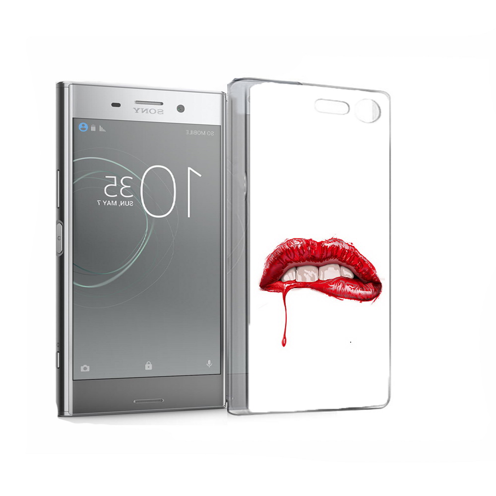 

Чехол MyPads Tocco для Sony Xperia XZ Premium яркие красные губы (PT67145.226.706), Прозрачный, Tocco