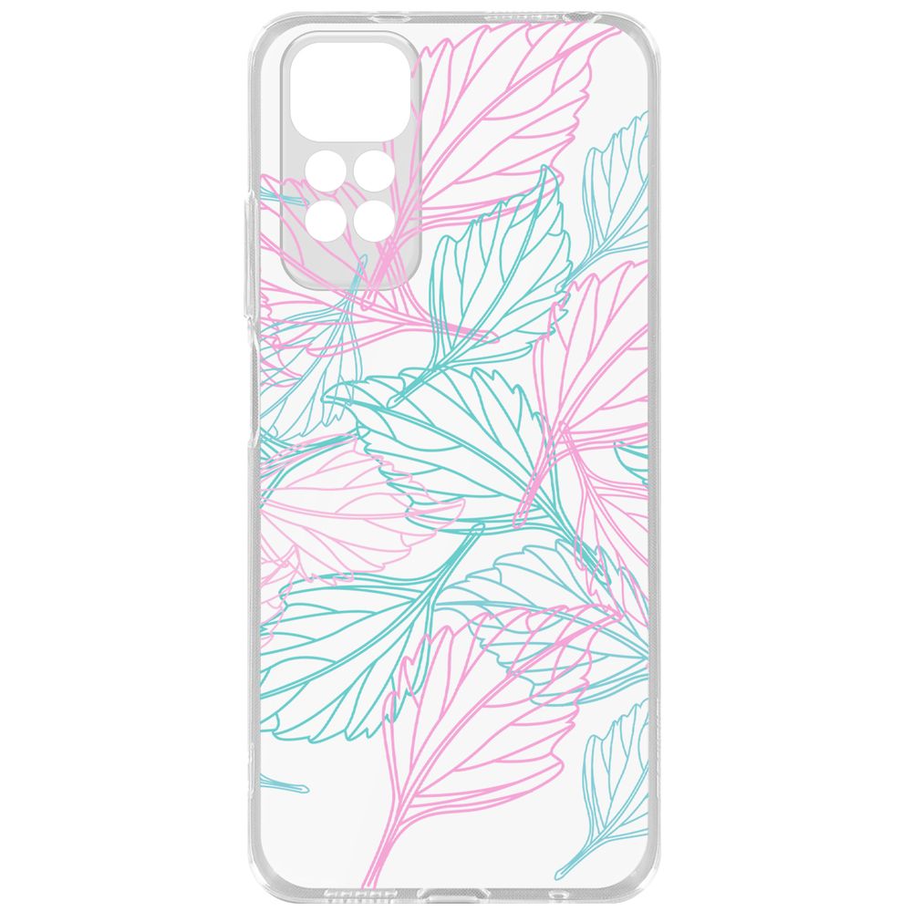 

Чехол-накладка Krutoff Clear Case Листья паттерн для Xiaomi POCO M4 Pro, Разноцветный
