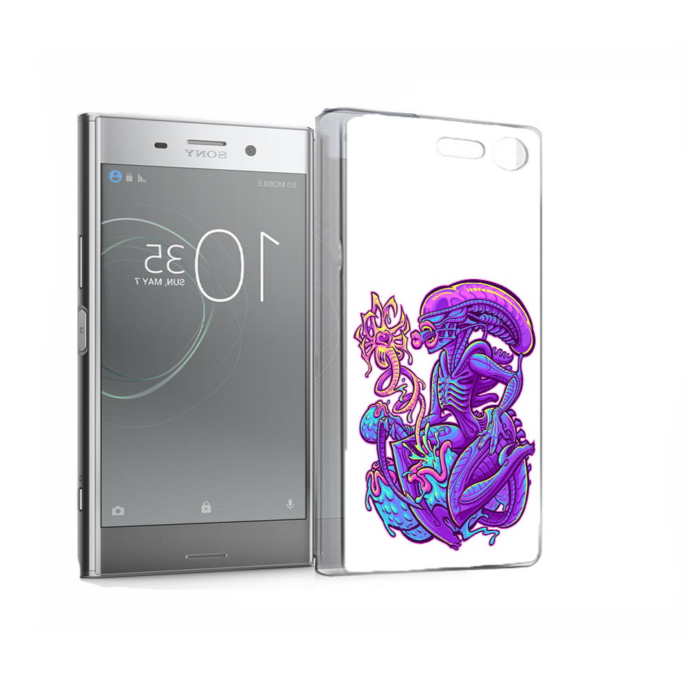 

Чехол MyPads Tocco для Sony Xperia XZ Premium чужой фиолетовый цвет (PT67145.226.693), Прозрачный, Tocco