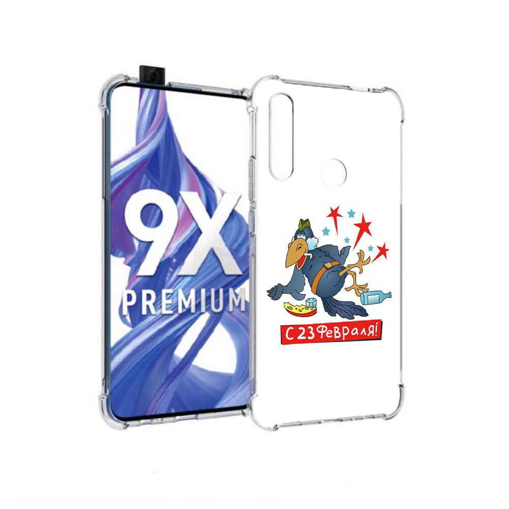 

Чехол MyPads Tocco для Honor 9X 23 февраля веселая птица (PT139835.22.9), Прозрачный, Tocco