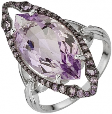 

Кольцо из белого золота с фианитом/аметистом р. 17,5 ALORIS Кольцо 1656АКц_, Кольцо 1656АКц_