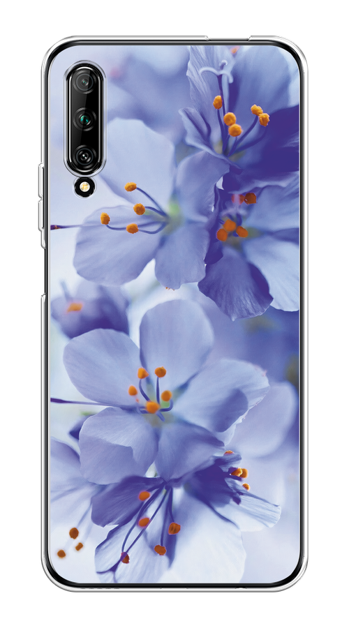 

Чехол на Huawei Y9s "Фиолетовые цветки", Фиолетовый;синий, 611150-1