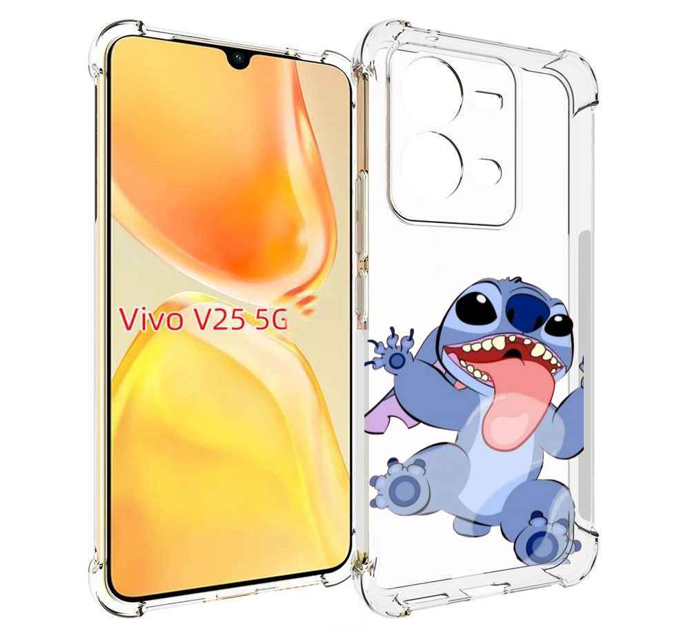

Чехол MyPads большой-стич для Vivo V25 5G / V25e, Прозрачный, Tocco