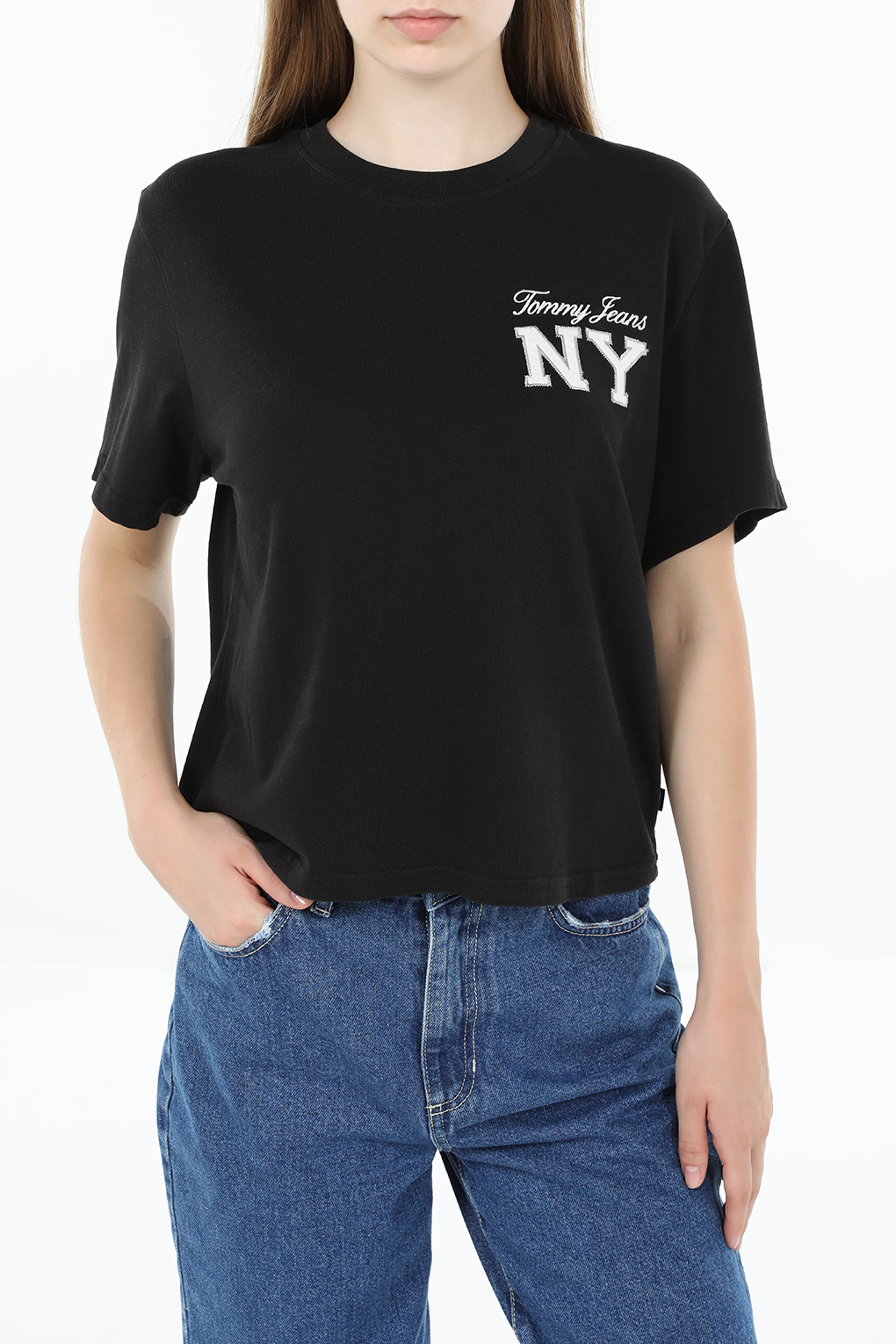 

Футболка женская Tommy Jeans DW0DW17829 черная M, Черный, DW0DW17829