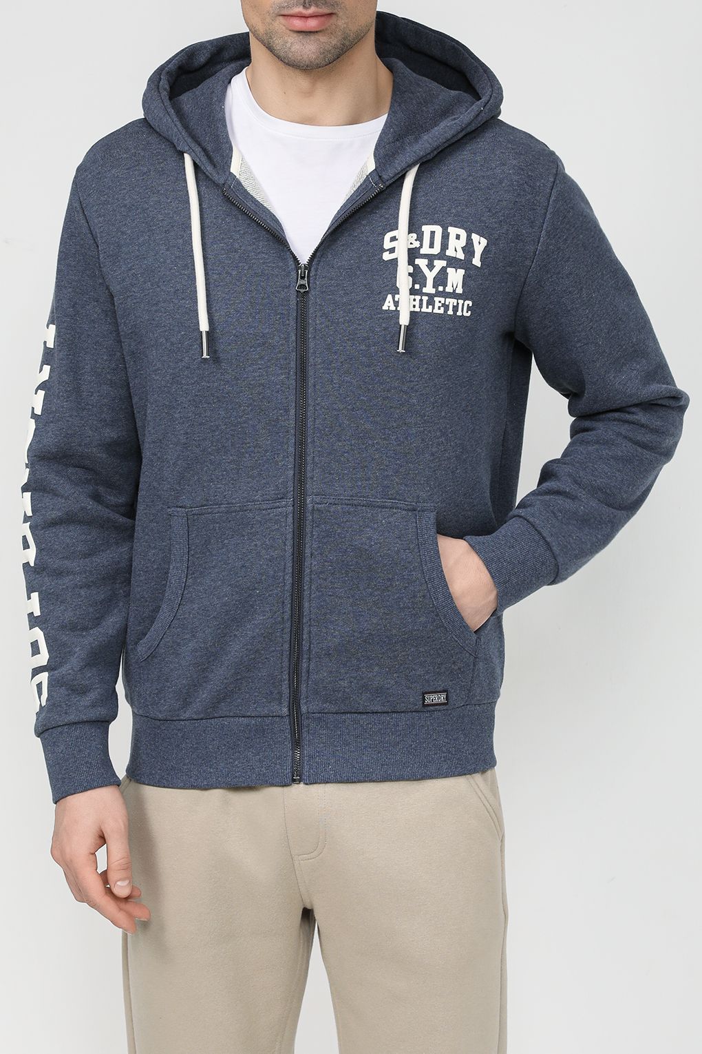 

Толстовка мужская Superdry M2012106A синяя S, Синий, M2012106A