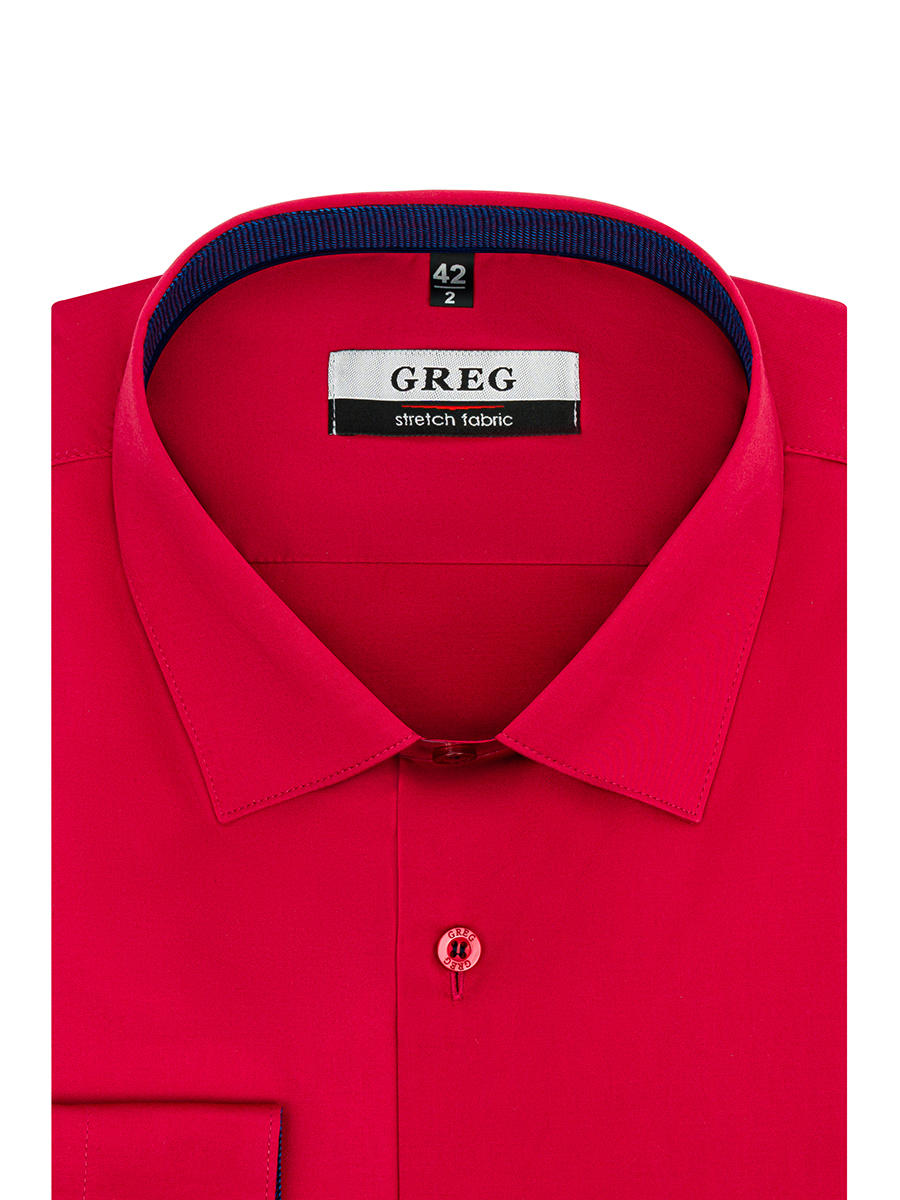 

Рубашка мужская Greg 00-00001577 красная 43, Красный, 00-00001577