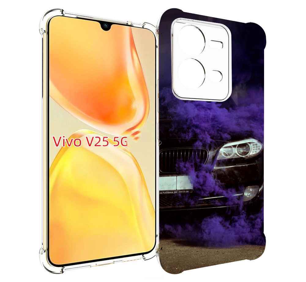 

Чехол MyPads бмв-с-фиолетовым-дымом мужской для Vivo V25 5G / V25e, Прозрачный, Tocco