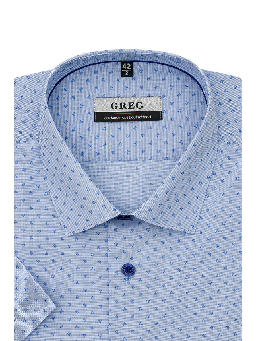 

Рубашка мужская Greg 00-00005021 голубая 43, Голубой, 00-00005021