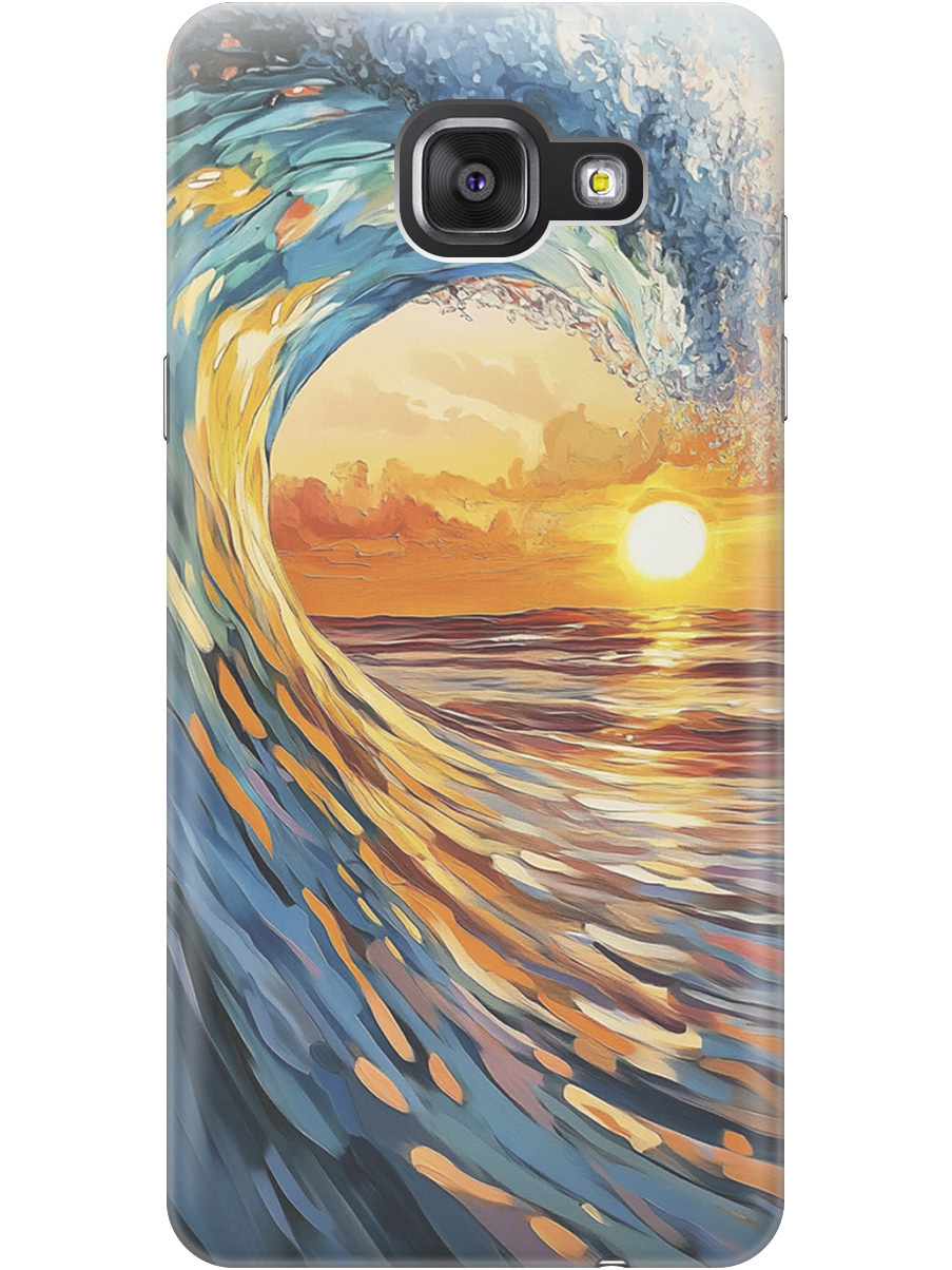

Силиконовый чехол на Samsung Galaxy A3 (2016) с принтом "Волна и закат", Прозрачный;желтый;синий, 78151741