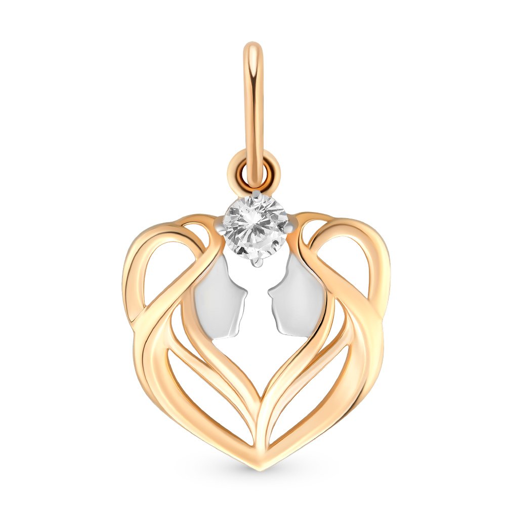 

Подвеска из красного золота с фианитом 585Gold 603004410, 603004410
