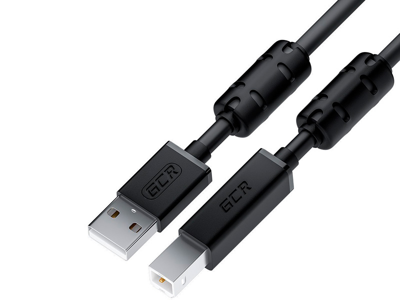 фото Аксессуар gcr prof usb 2.0 28/24awg am-bm 75cm black gcr-52416