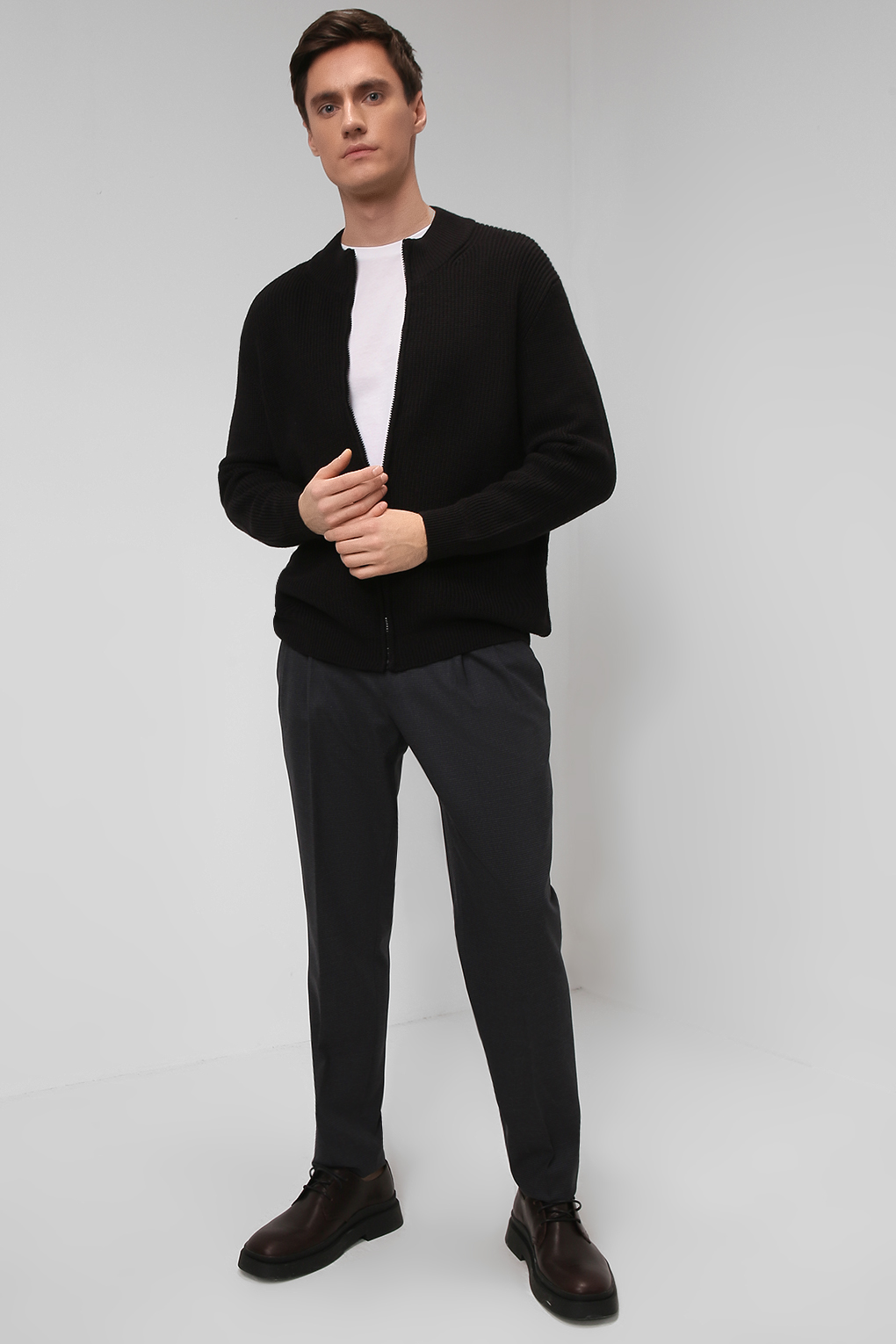 

Кардиган мужской MARCO DI RADI MDR2108T4074-001 черный M, MDR2108T4074-001